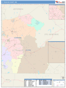 St. Francois County, MO Digital Map Color Cast Style